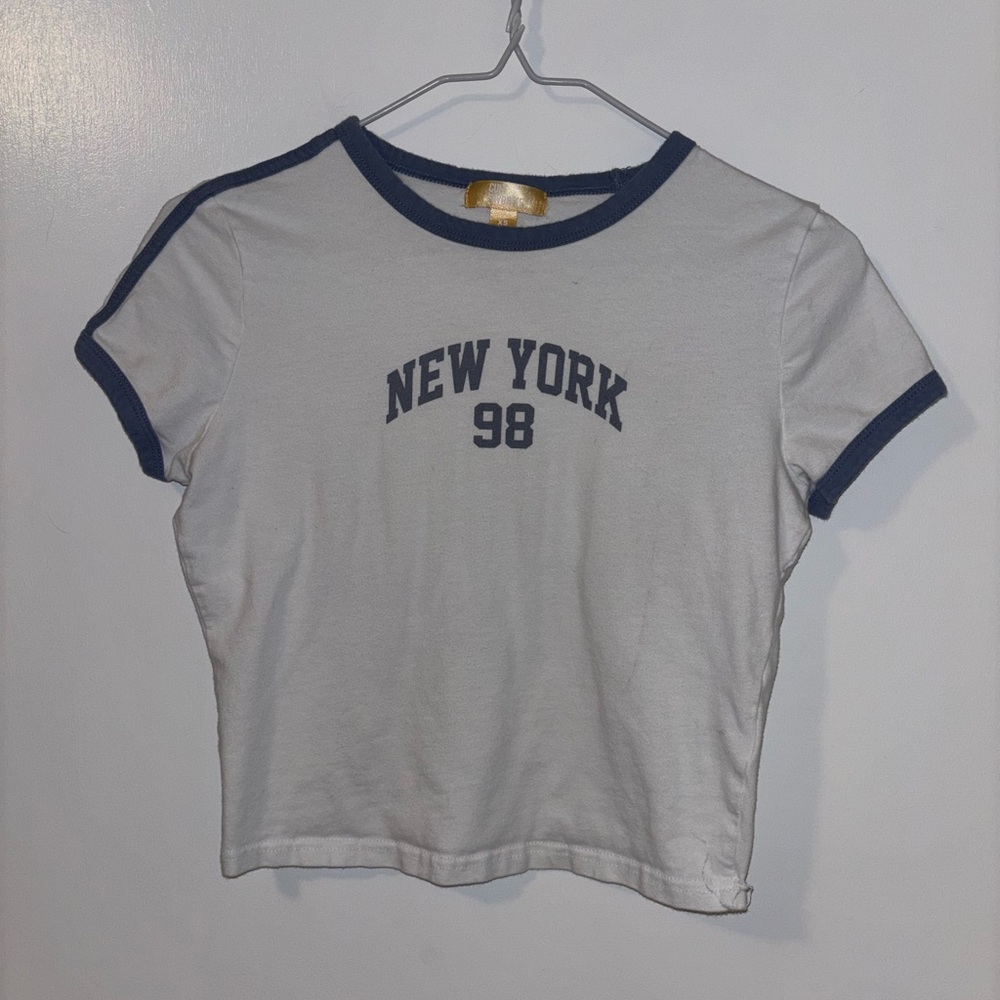 Vintage Style Cult Favorite Dainty Feminine Flirty New York 98 Graphic Tee